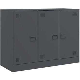 vidaXL Aparador De Acero Antracita 99x39x73 Cm Vidaxl