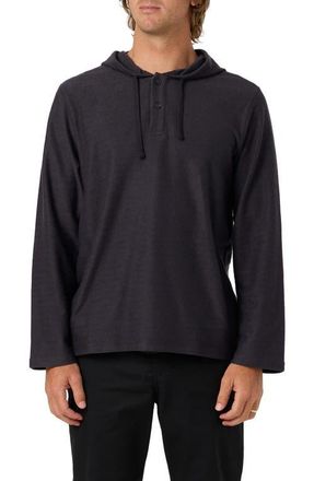O'Neill Bavaro Cotton Blend Poncho Hoodie in Phantom at Nordstrom, Size Xx-Large