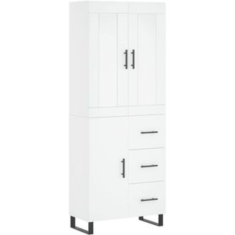 vidaXL Highboard White 69.5x34x180 cm Engineered Wood vidaXL