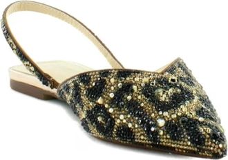 Betsey Johnson Vance Flat Mule Womens Multi Leopard Slingback Shoes HTAT1233