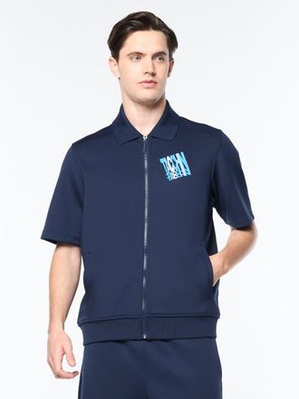 Sergio Tacchini Urso Short Sleeve Track Jacket in Maritime Blue at Nordstrom, Size Xx-Large