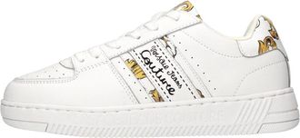 Versace Jeans Couture Schoenen, Dames, Wit, 37 EU, Leer, Sneakers