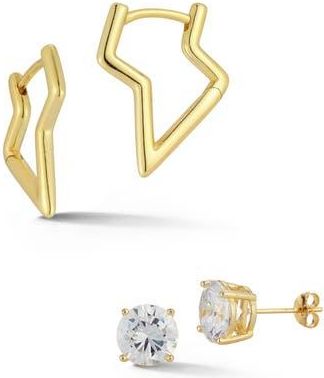 Glaze Jewelry Hoop & Stud Earrings Set in Gold at Nordstrom Rack
