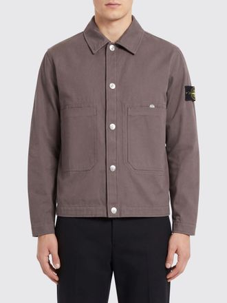 Stone Island Giacca camicia in tela di cotone biologico Stone Island
