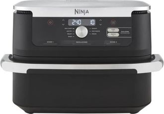 Ninja Af500eu Freidora Doble 10,4 L Independiente 2470 W Freidora De Aire Caliente Negro, Acero Inoxidable - Ninja