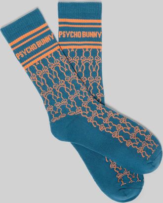 Psycho Bunny Mens Kace Sport Sock 406 MALLARD BLUE / O/S