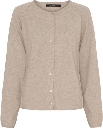 BTF-CPH Cashmere Cardigan - Dames - Vesten - Beige - S - Wol - Truien & Vesten
