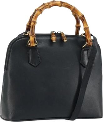 Gucci Pre-owned Vintage Hand Bag - Dames - Vintage Handtas - Zwart - ONE Size - Leer - Vintage