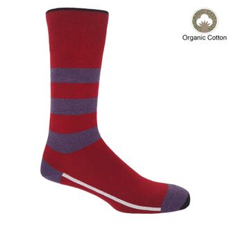 Peper Harow Equilibrium Organic Mens Socks - Red