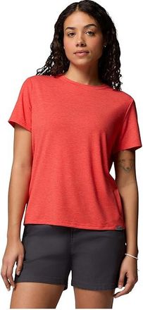 Columbia Csc Soft Stretch Short Sleeve T-Shirts Womens Clothing Poppy Red Heather : 2XL, Elastane/Polyester/Rayon