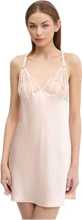 Chantelle Nachtkleding, Dames, Roze, S, Satijn, Zijden Nachtjapon