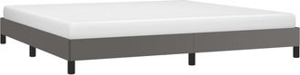 vidaXL Vidaxl - Estructura De Cama Sin Colch&oacute;n Cuero Sint&eacute;tico Gris 200x200 Cm