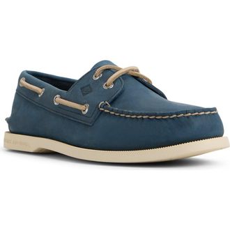 Sperry Top-Sider Authentic Original Boat Shoe in Navy Blue at Nordstrom, Size 10.5
