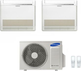 Samsung aire acondicionado samsung dual split inverter consola 9+9 con aj050txj2kg/eu r-32 9000+9000 con mando a distancia incluido
