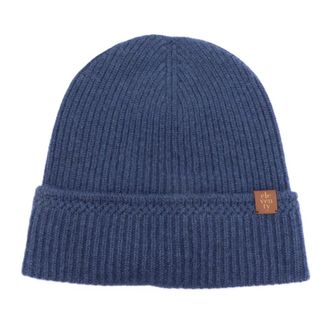 Eleventy Rib-knit muts - Heren - Accessoires - Blauw - Maat: ONE Size