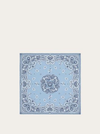 Ferragamo Women Arabesque print bandana Blue