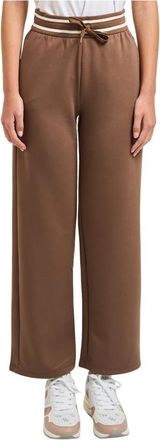 A|X Armani Exchange Joggingbroek met contrasterende details - Dames - Wijde Broeken - Bruin - S - Broeken