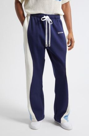 Nahmias Ollie Paneled Cotton Sweatpants in Worn Navy at Nordstrom, Size X-Large