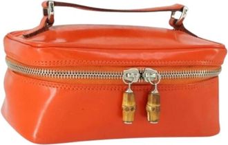 Gucci Pre-owned Vintage Mini Tas - Dames - Vintage Mini Tas - Oranje - ONE Size - Leer - Vintage