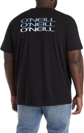 O'Neill Big & Tall Triple-Stack Graphic Tee in Black at Nordstrom, Size 2X Big