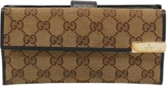 Gucci Pre-owned Wallets, female, Brown, Size: ONE SIZE Pre-owned Continental Wallet