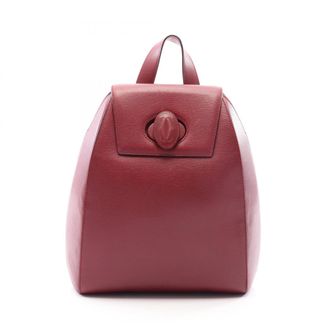 Cartier Must Bordeaux Leather Backpack (Pre-Owned)