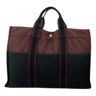 Herm&egrave;s Pre-owned Tote Bags, female, Multicolor, Size: ONE SIZE Pre-owned Canvas Tote Bag