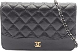 Chanel Pre-owned Vintage Cross Body Bag - Dames - Vintage Schoudertas - Zwart - ONE Size - Leer - Vintage
