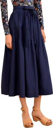 Ulla Johnson Blythe Drop Waist Midi Skirt