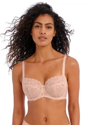Freya Offbeat Side Support Underwire Bra In Natural Beige