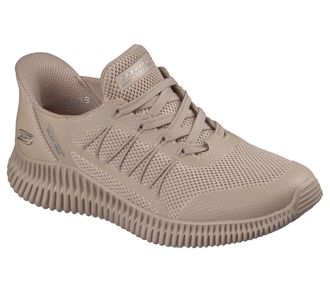 Skechers Womens Bobs Geo Lite Divine Pace Sneaker, Tan Knit, 7 UK
