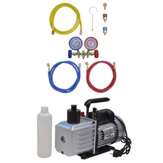 vidaXL Vidaxl - Bomba De Vac&iacute;o Set De Man&oacute;metros 2 V&iacute;as Para Aire Acondicionado