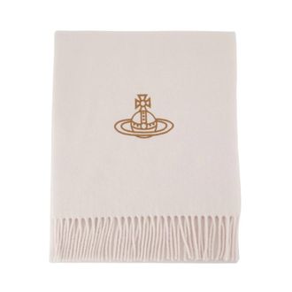 Vivienne Westwood 30x236 Slender Sjaal - Dames - Accessoires - Wit - Maat: ONE Size Wol