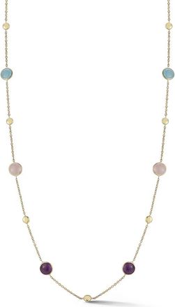 Ember Fine Jewelry 14K Gold Stone Station Necklace at Nordstrom Rack