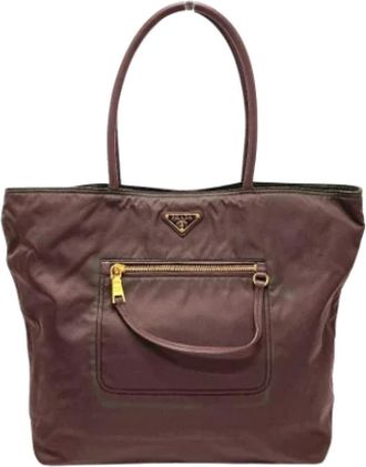 Prada Pre-owned Leather prada-bags - Dames - Vintage Shopper - Paars - ONE Size - Vintage
