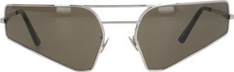 Rick Owens Accessoires, Heren, Grijs, ONE Size, Zilveren Zonnebril Stijlvol Ontwerp