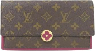 Louis Vuitton Pre-owned Long wallet (bi-fold) - Dames - Vintage Accessoires - Bruin - ONE Size - Vintage