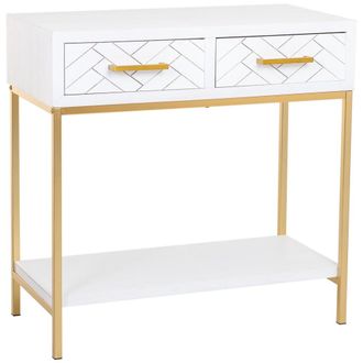 Wanderlust Deco Recibidor 2 cajones madera y metal 80x42x79