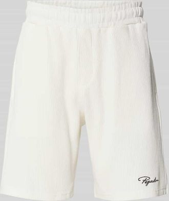 Pegador Shorts mit Logo-Stitching und elastischem Bund in Offwhite, Gr&ouml;&szlig;e XXL