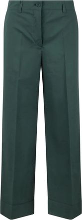 P.A.R.O.S.H. cotton trousers - women - Cotton - M - Green