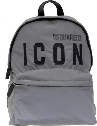 Dsquared2 Reflecterende Kinderrugzak - Heren - Rugzakken - Grijs - ONE Size - Leer - Tassen