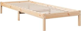 vidaXL Cama Extralarga Sin Colch&oacute;n Madera Maciza De Pino 80x220 Cm Vidaxl