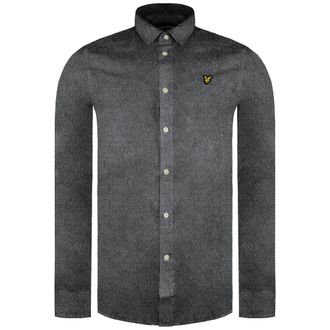 Lyle & Scott Multi Yarn Brushed Mens Grey Shirt Cotton - Size X-Large