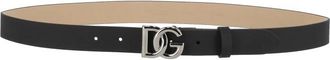 Dolce & Gabbana Cintura Logata - unisex - Riemen - Zwart - XL - Accessoires