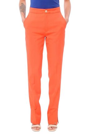 SETCHU Orange Slim Flat Front Pants