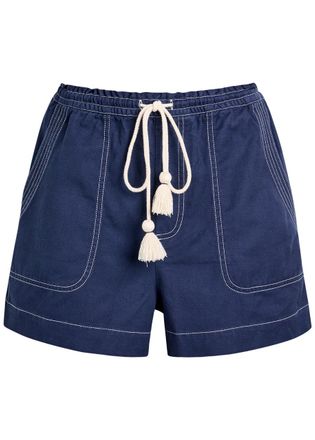 Rails Astra Cotton-blend Shorts - Navy - S (UK8-10 / S)