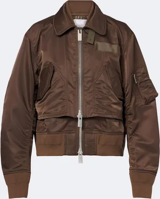 sacai Layered technical bomber jacket