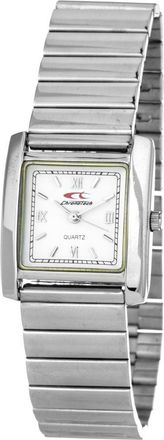 Chronotech Womens Ct700101mac Quartz Watch - Light Grey Silver Steel - One Size