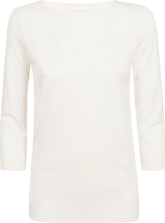 Majestic Filatures Majestic Filatures, Long Sleeve Tops, female, Beige, Size: S Beige Lyocell Cotton T-shirts and Polos