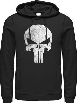 MARVEL Mens Marvel Punisher Retro Skull Symbol Pull Over Hoodie in Black at Nordstrom, Size Xx-Large